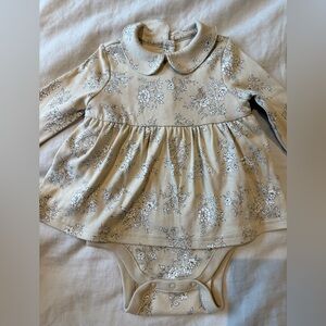 Baby Gap onesie with skirt and collar. 3-6 months; floral, never worn.